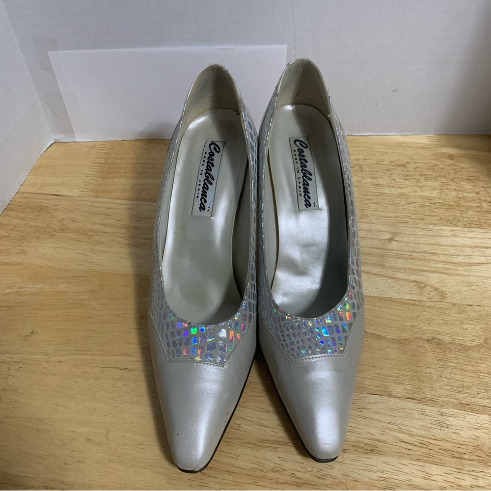 Costa Blanca Clear Heel‎ Women Shoe Size 10M Made In Spain